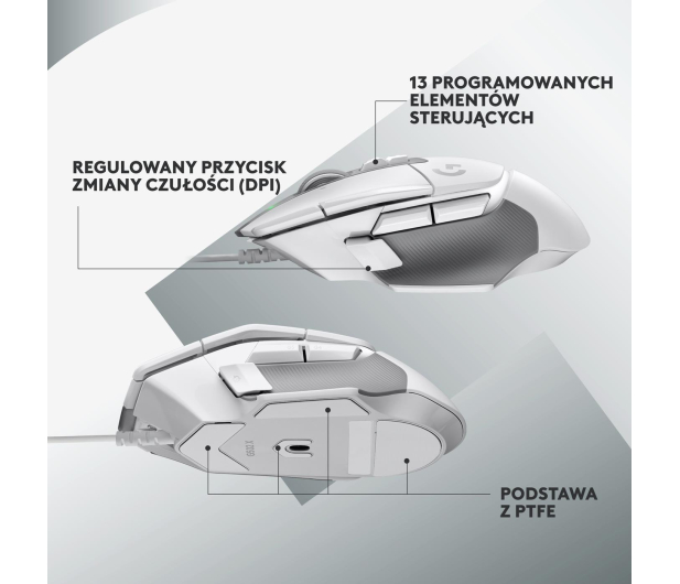 Logitech G502 X biała - 1066491 - zdjęcie 10